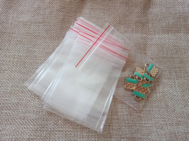 100pcs Thick Transparent Small Zip Lock Plastic Bags Ziplock Zip Zipped  Lock Reclosable Plastic Poly Bag Jewelry Packaging Bags