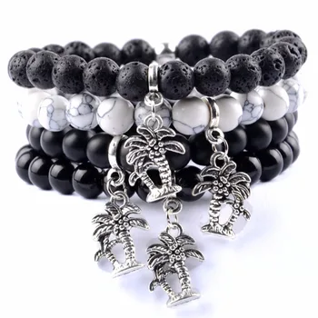 

Wholesale Boho Bracelet Men Natural Stone Tree Charm Bracelets & Bangles For Women Handmade Jewelry Christmas Gift Pulsera