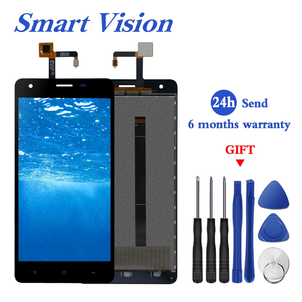 Скидка Для Oukitel K6000 Pro font b lcd b font в мобильном телефоне font b lcd b font дисплей + кодирующий преобразователь сенсорного экрана в сборе font b lcd b font s + инструменты 5,5