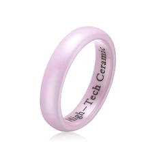 Envío gratis 4 mm alta rosa pulido anillo de cerámica, boda / anillo de compromiso Band para para WCE003R