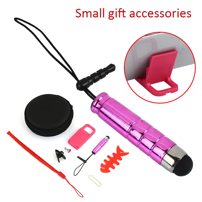 

Phone Accessory Bundle Lanyard + Phone Holder + Earphone Clip + winder + Dust Plug + Card Pick Up Device + Stylus + Earphone Bag
