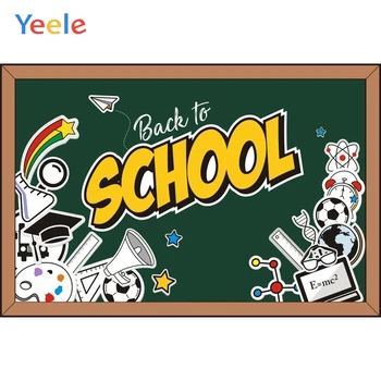 

Yeele Children Back To School Party Photography Backdrop Study Blackboard Knowledge Photographic Background For Photo Studio