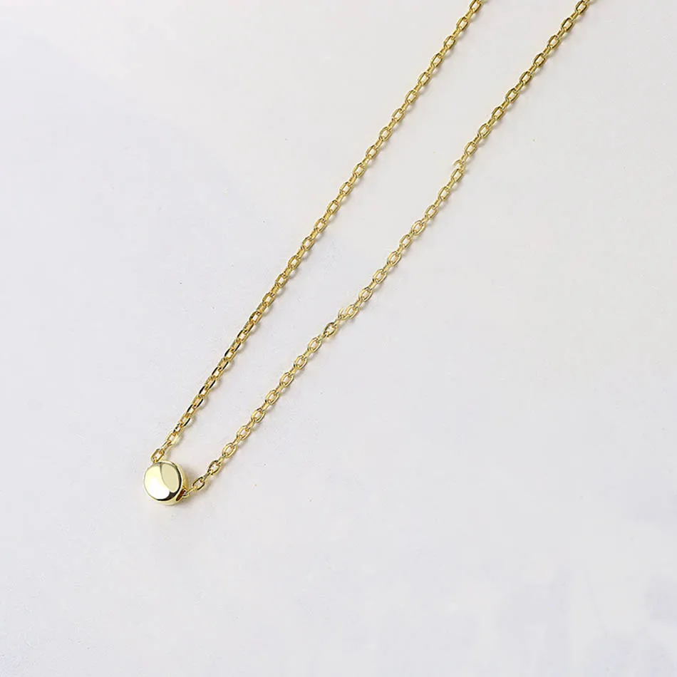 5Silver 925 Jewelry Mermaid'S Tear Round Shape Gold Color Necklace Two Choices Fashion Jewelry Colgantes Mujer Moda