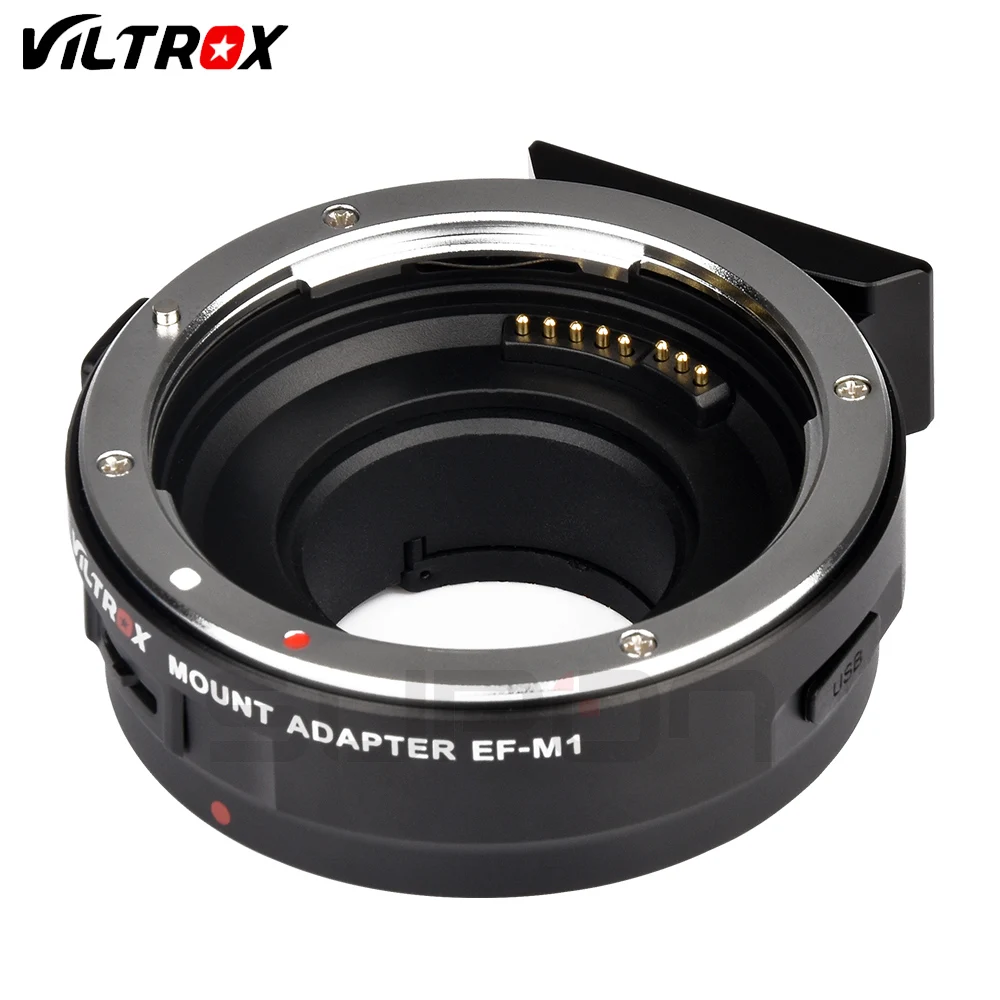 Viltrox EF-M1 переходное кольцо Крепление объектива AF Автофокус для Canon EF/EF-S объектив к Micro M4/3 камера как для Panasonic Olympus