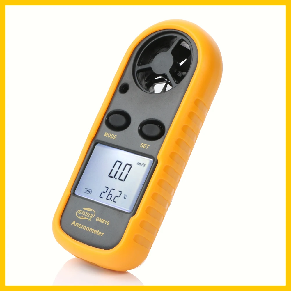 휴대용 디지털 풍속계, 온도 테스터, 풍속 게이지, LCD 휴대용 도구 GM816-BENETECH, 30 m/s