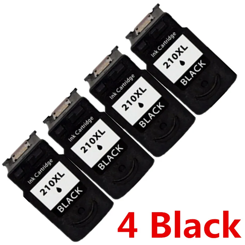 Восстановленные картриджи для Canon PG-210 XL PG-210XL PG 210 PG210 Pixma MP495 MX320 MX330 MX340 MX350 MX410 MX420 - Цвет: 4 Black