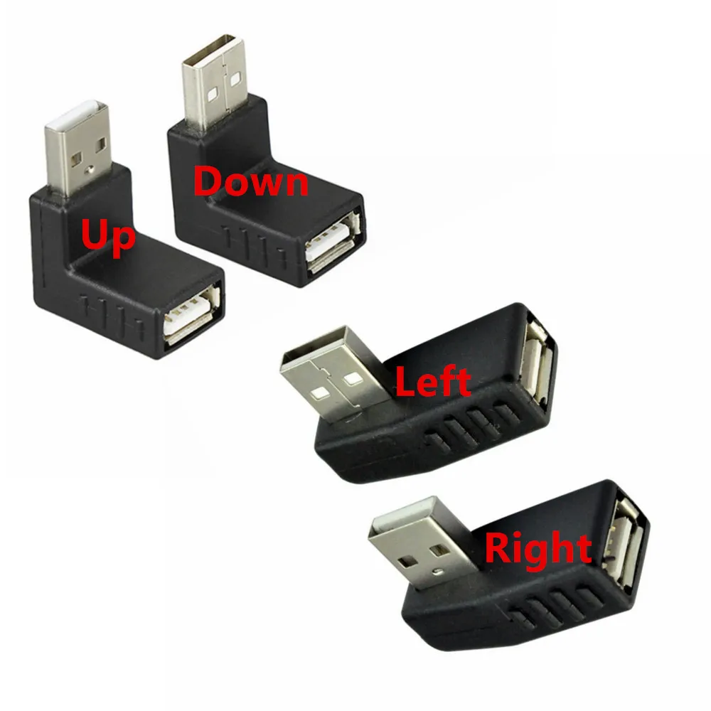 

Переходник USB 2,0, штекер-гнездо, 90 градусов, влево/вправо/вверх/вниз, для ноутбуков, ПК
