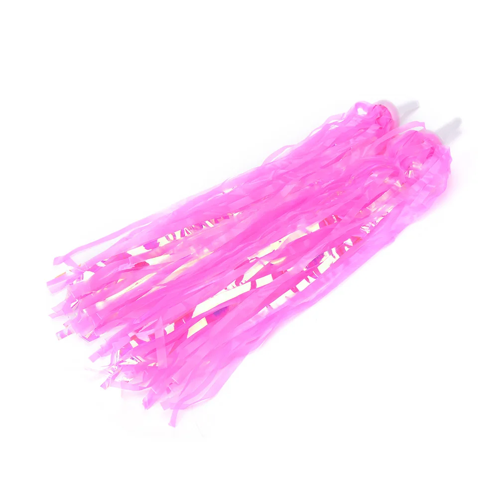 pink 1 пара руля для велосипеда с кисточками, детский скутер, руль для трехколесного велосипеда, кисточки, ручки для велосипеда, ручки для велоспорта, украшения, PE стримеры - Цвет: pink