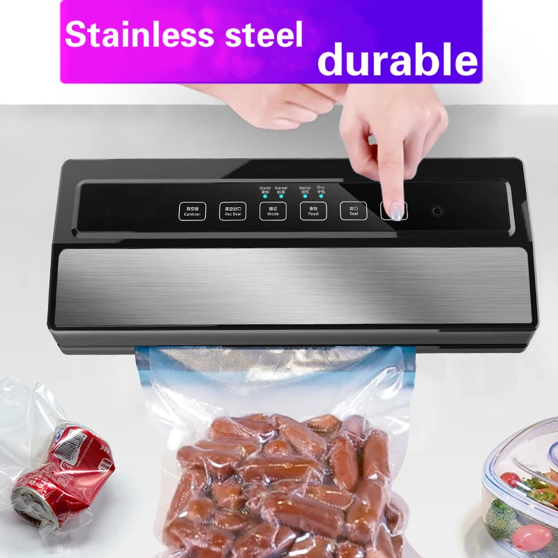 Food Vacuum Sealer Fully Automatic Portable 220V 110W Household Food Wet Dry Packaging Machine Seal