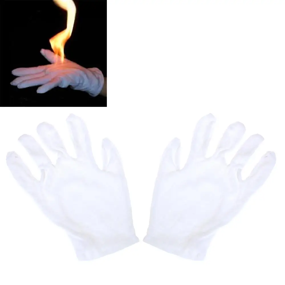 4 pcs Close Up Stage Magic Trick Fire Gloves Burning Gloves Empty