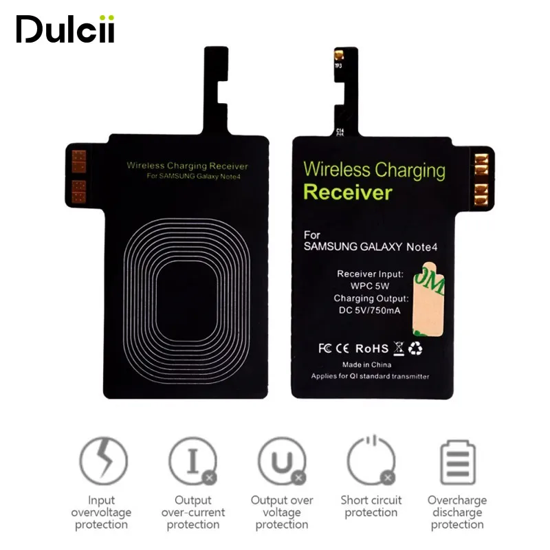 DULCII For Samsung Note 4 N910 Qi Wireless Charging