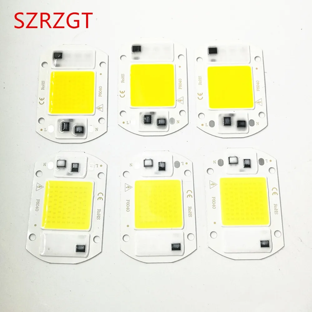 

10pcs LED COB Bulb Chip 20W Chip 110V 220V Input Smart IC Fit For DIY LED Flood Light Cold White Warm White Street Lamp