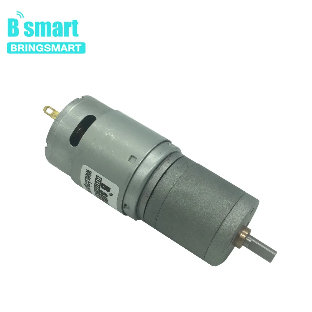 Bringsmart JGA25-385 24 вольтным и Скорость Управление Шестерни постоянного тока с металлической Шестерни коробка 15-1727rpm Высокий крутящий момент 30 кг способен выдержать обратный D вал для "сделай сам"