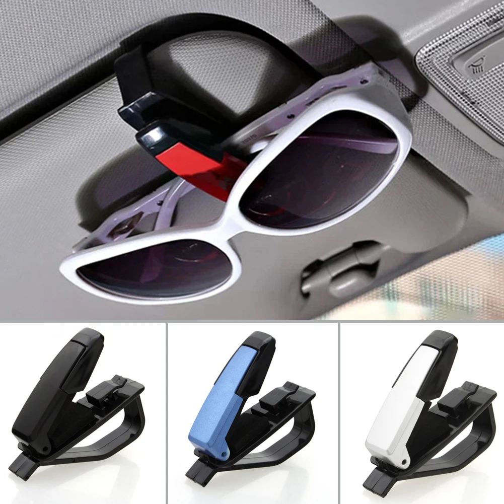 Car Glasses Holder Sun Visor Clip Sunglasses Case Eyewear Glasses Case Auto Fastener Clip Universal Ticket Card Clamp Organizer