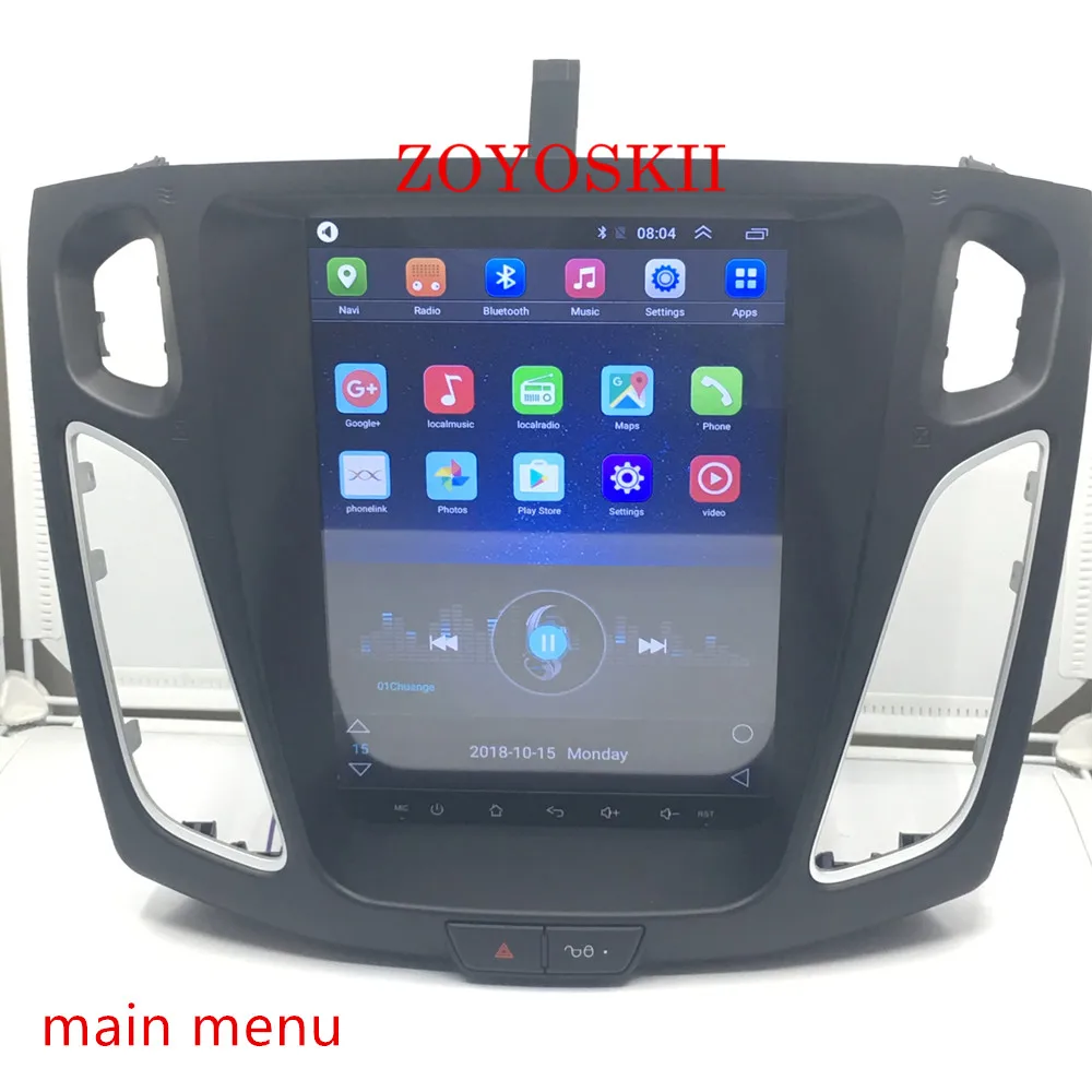 Top ZOYOSKII Android 9.0 10.4 inch IPS vertical screen car gps multimedia radio bt navigation player for ford focus salon 2012-2016 6