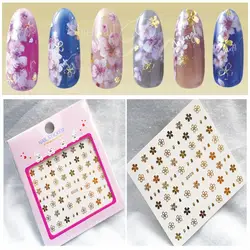 5 лист 15 тип красочные золото японские наклейки для ногтей конструкции клейкие стикеры 3D на ногти Nail Art Наклейки Makep искусство украшения G021-040