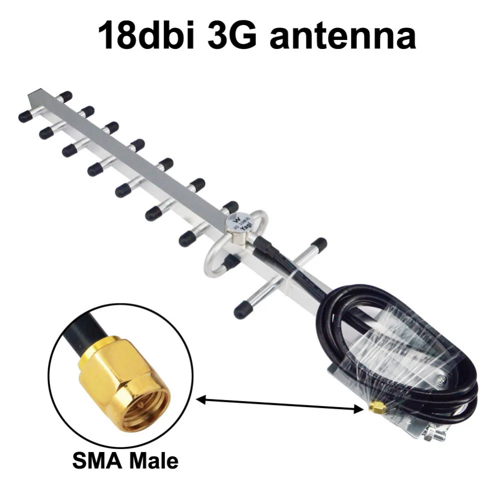 3g Антенна Yagi внешняя антенна 18dbi SMA наружная антенна направленного усилителя усилитель-модем RG58 кабель 1,5 м