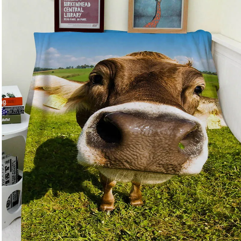 

Blankets Comfort Warmth Soft Cozy Air conditioning Easy Care Machine Wash Milk Cow Pasture Meadow