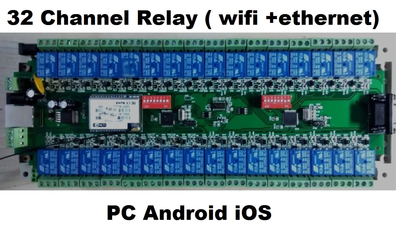 Customizable 32 Channel Relay Controller Board Isolated Rs232 Rs485 Wifi Ethernet Gsm Modbus Rtu Pc Android Ios Control Board Board Controller Boardcontroller Control Aliexpress