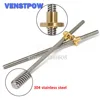 1PC Stainless Steel T8 Lead Screw Pitch 2MM Lead 4MM Length 100/200/300/400/500/600mm with Brass Copper Nut for 3D Printer ► Photo 3/5