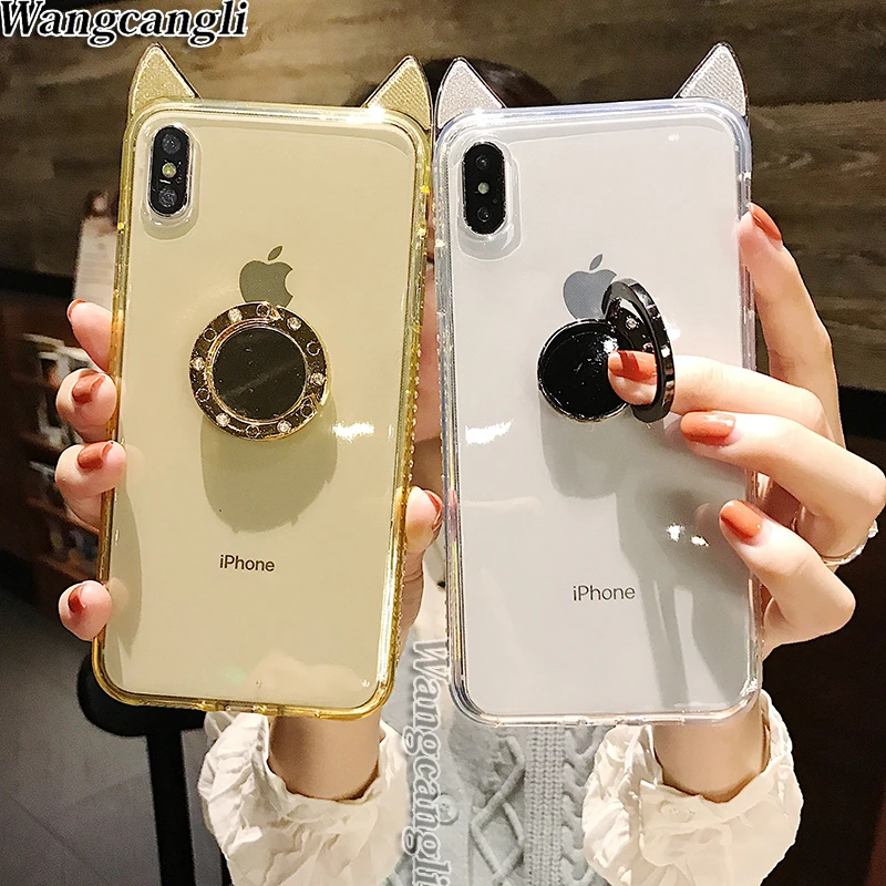 Glitter Phone Case For iPhone 7 8 6 Plus iphone case silicone XS MAX XR Back Cover Fashion cute X |