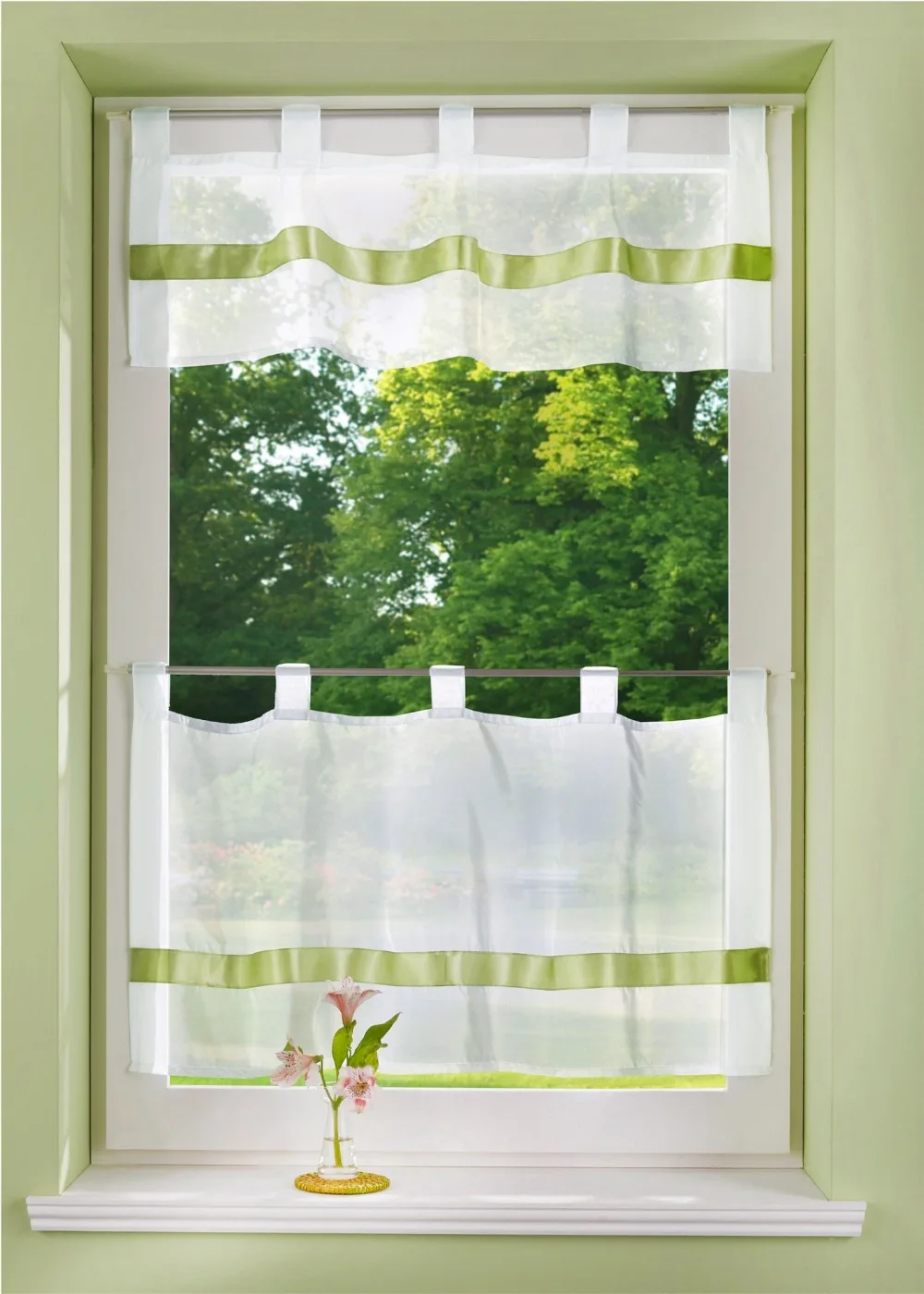 Solid Half curtain Window Valance Customize Coffee Roman Tulle Curtains Panel Drape Tab Tape curtain for