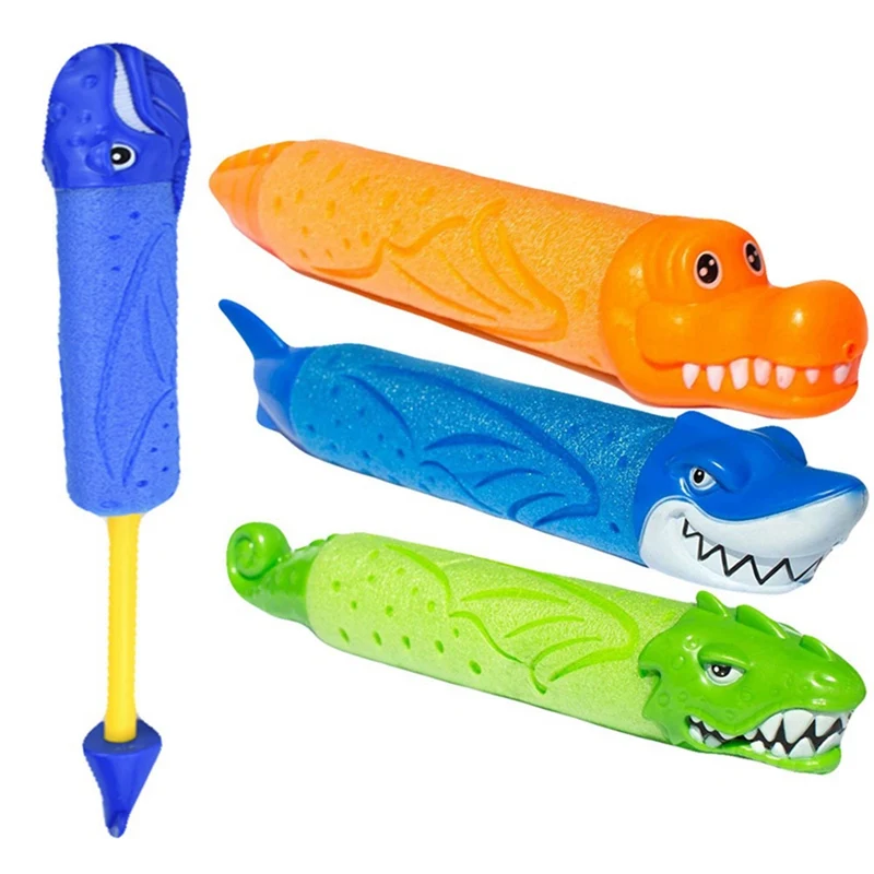 

33cm Summer Water Gun Toys Pistol Blaster Shooter Outdoor Swimming Pools Cartoon Shark Crocodile Squirter Toys For Children