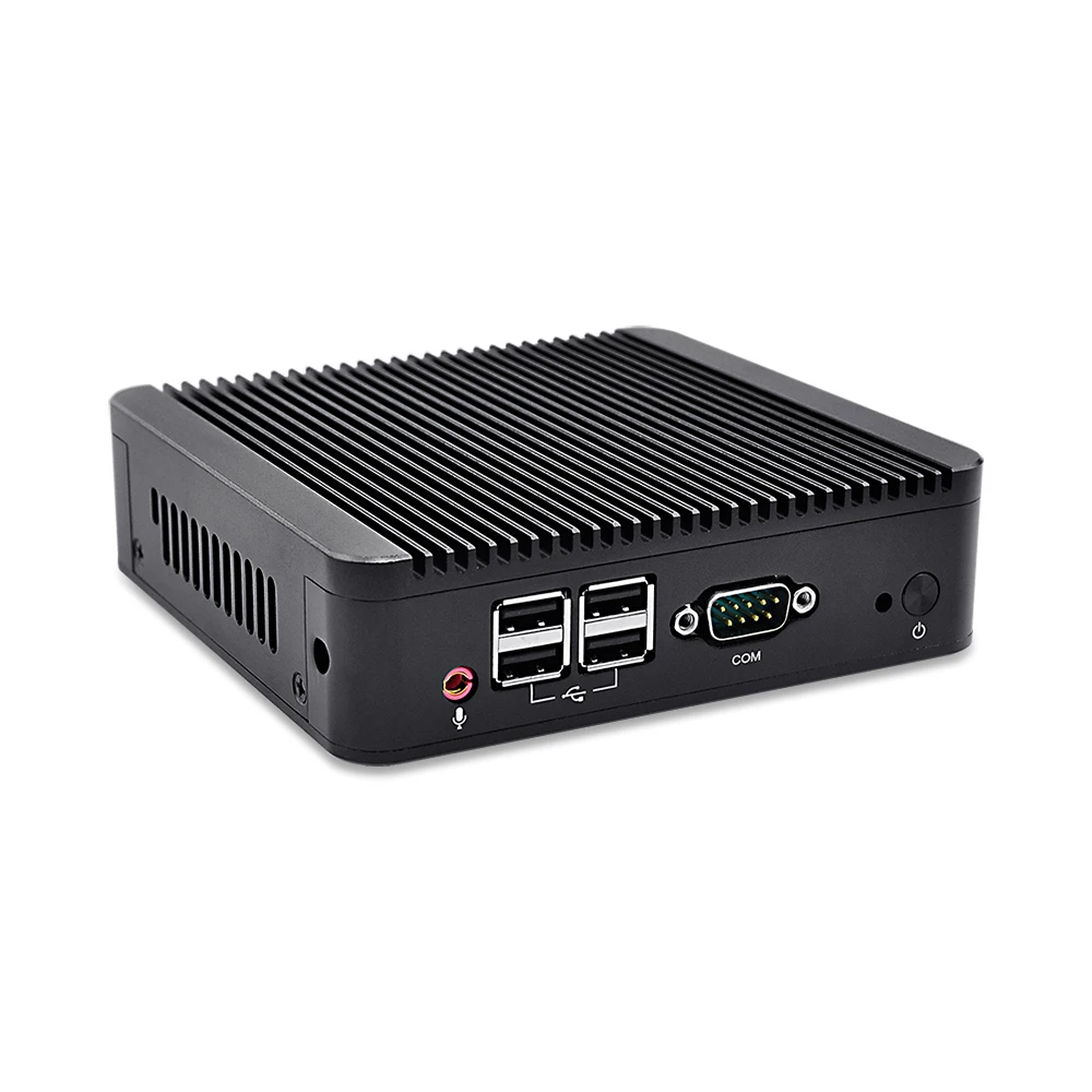 QOTOM мини-ПК Core i3 процессор, Dual LAN Mini PC с последовательный порт, мини настольный компьютер Linux