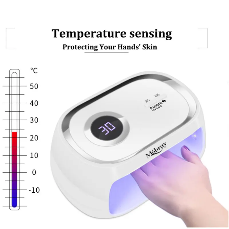 

48W UV LED Nail Lamp with 24 Pcs Leds For Manicure Gel Nail Dryer Drying Nail Polish Lamp 30s/60s/90s Auto Sensor Manicure Tools