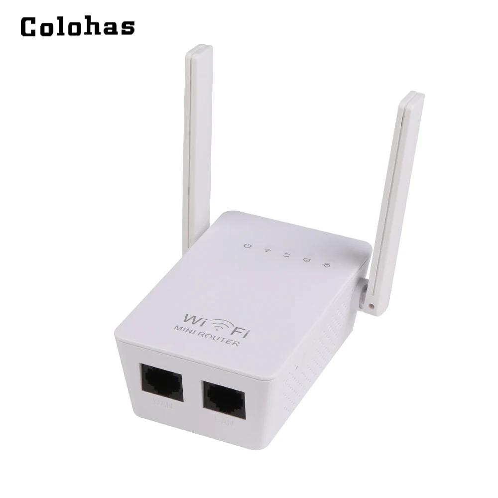 

300Mbps Dual RJ45 Port Mni Wireless-N Router AP Repeater Adapter WiFI Coverage Extender with WPS Encryption EU/ AU/ UK/ US Plug