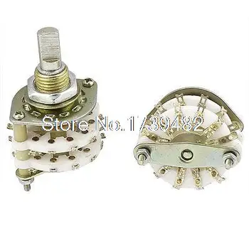 

5mm Dia Shaft 2P11T 2 Pole 11 Position Band Channel Selector Rotary Switch