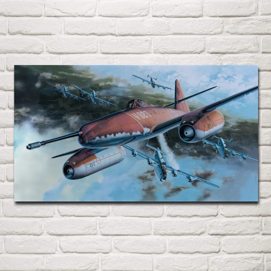 Военный Messerschmitt Me 262 самолет украшение для гостиной домашний декор стен