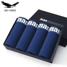 4 шт./лот,, мужское нижнее белье, хлопковые боксеры, мужские трусы, сексуальные боксеры, дышащие трусы, боксеры размера плюс s M L XL 2XL 3XL