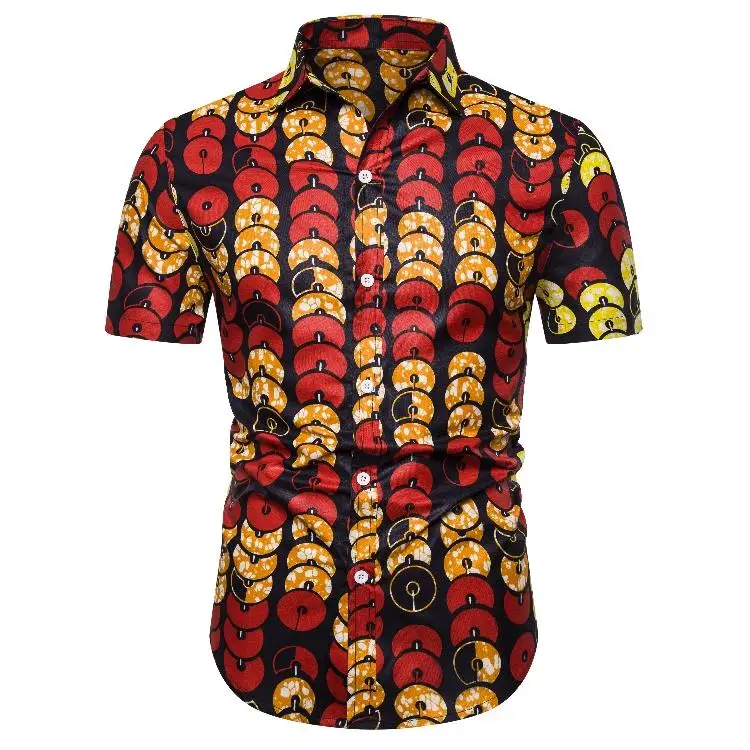 

S-2XL Short sleeve Shirt for Men Hip hop Blouse Men Hawaiian beach style Dress Shirt Stay Summer