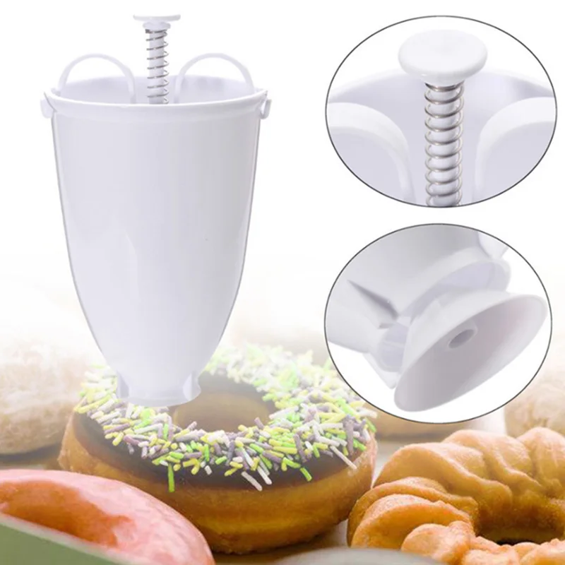 QuickDone пластиковый светильник, дозатор для пончиков, фритюрница, форма для пончиков, вафельный пончик, машина, легко, быстро, портативный, AKC6297