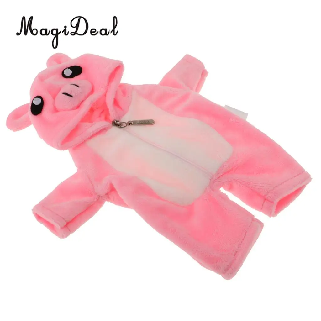 Handmade Clothes Casual Outfits for MellChan Baby Doll 9-11inch Baby Girl Doll Plush Coat Cartoon Rompers Party Clothing