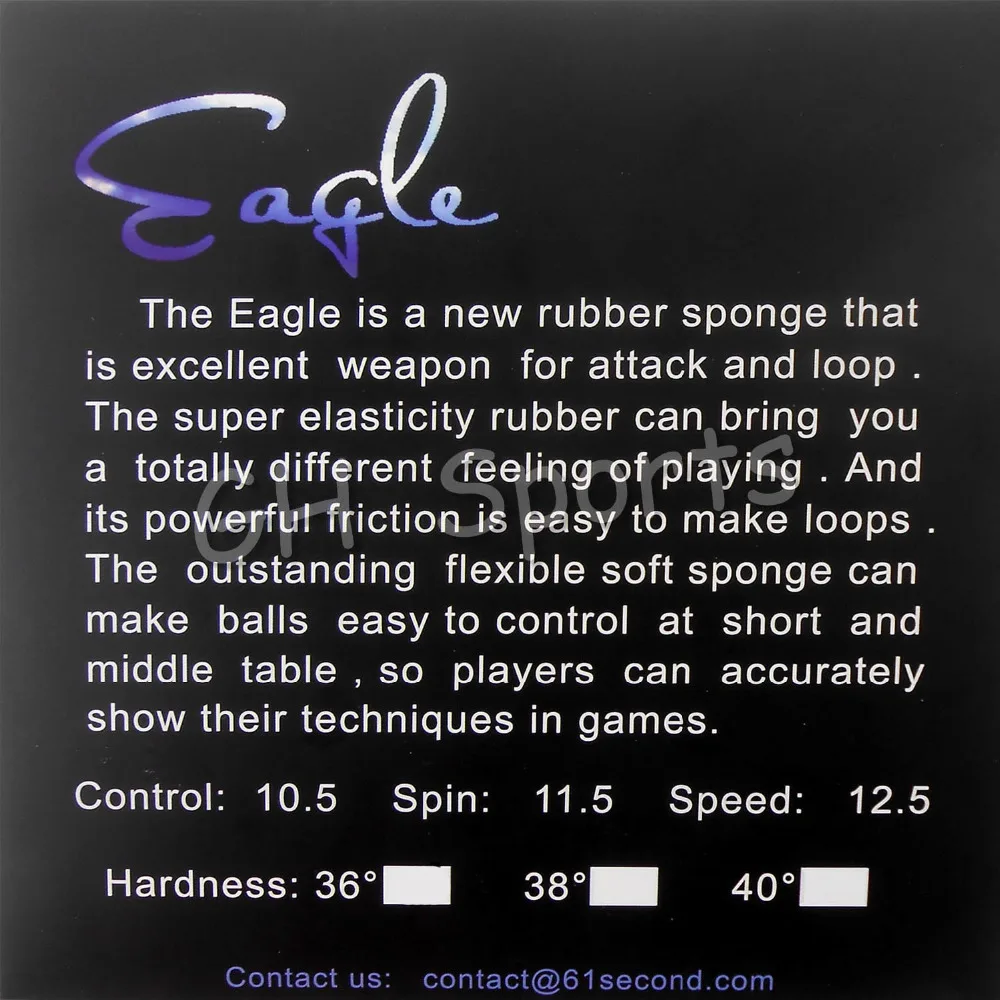 61 second Eagle Pips в настольный теннис пинг понг резина с желтой губкой|pingpong rubber|table