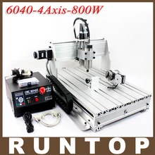 800W Four-axis CNC Router Engraver Engraving Milling Drilling Cutting Machine CNC 6040Z-4S