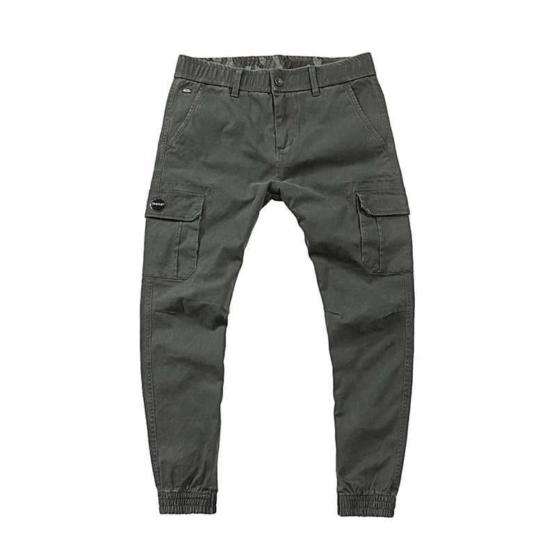 D903middle armygreen Asimz хлопковые повседневные мужские брюки со средней талией modis joggers эластичные многокарманные уличные военные брюки карго SA D903 - Цвет: D903middle armygreen