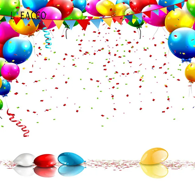 Laeacco Balloons Sequins Birthday Party Celebration Baby Photography