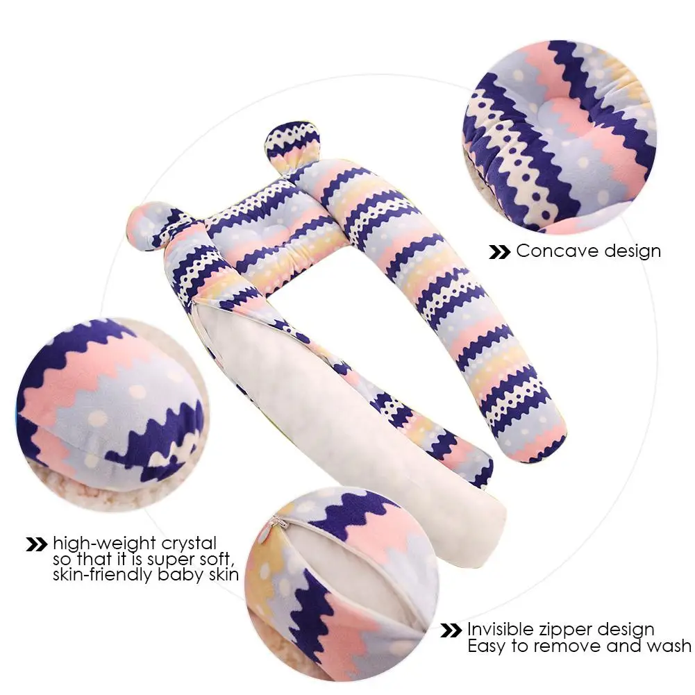 Baby Sleeping Bed Bolster Safety Bumper Fence Baby Sleep Artifact Removable Washable Plush Anti-head Pillow