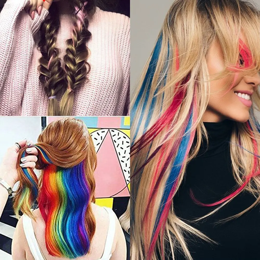 JINKAILI Heat Resistsnt Synthetic Fake Hair Extensions One Pieces Long Straight One Clip in Hair Extensions 20 Colors