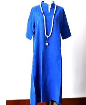 Новое поступление женское купро и шелковое платье женские платья Свободное платье 18030124 - Цвет: Синий