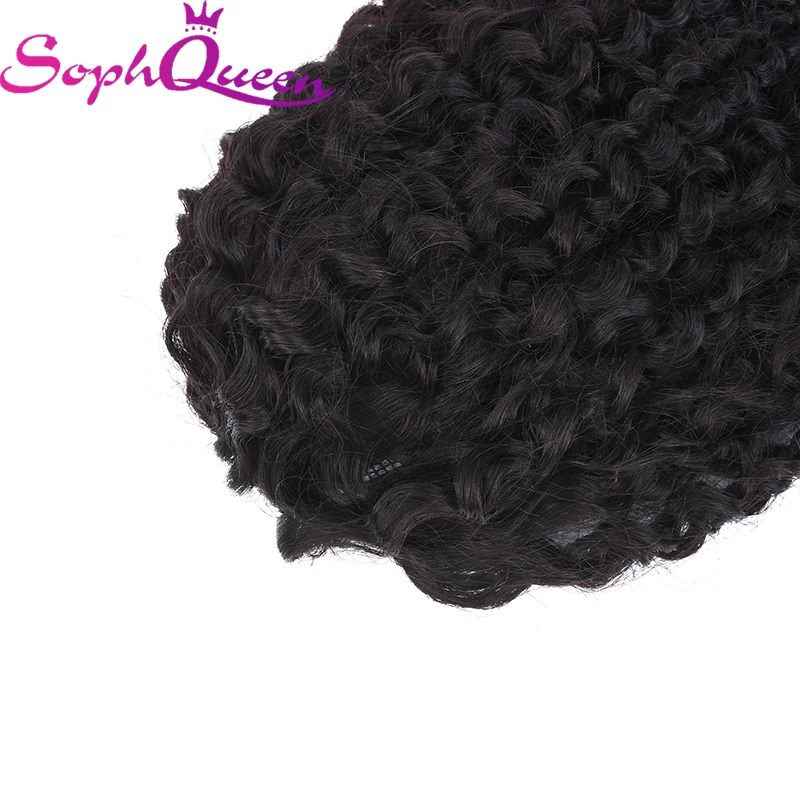 Soph queen hair Kinky Curly Ponytail бразильские человеческие волосы заколка для хвоста в волосы для наращивания не Remy конский хвост для наращивания