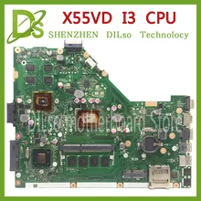 KEFU X55VD For ASUS X55VD laptop motherboard with i3 cpu with font b graphics b font