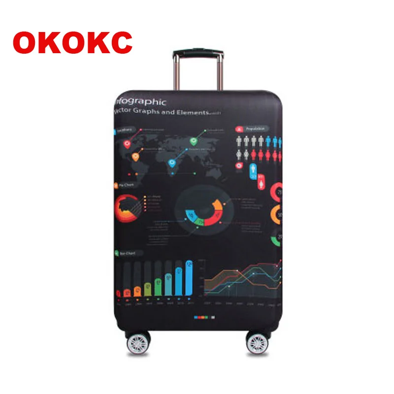 

OKOKC Large Data Elastic Thicken Travel Suitcase Protective Luggage Cover Apply to 18''-32'' Case Suitcase,Travel Accessories