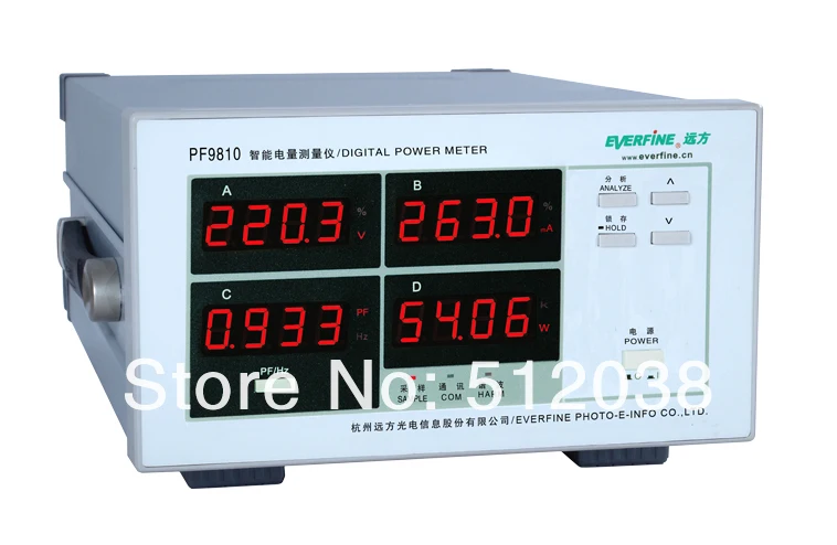 Everfine medidor de potencia Digital Pf9810, modelo armónico ...