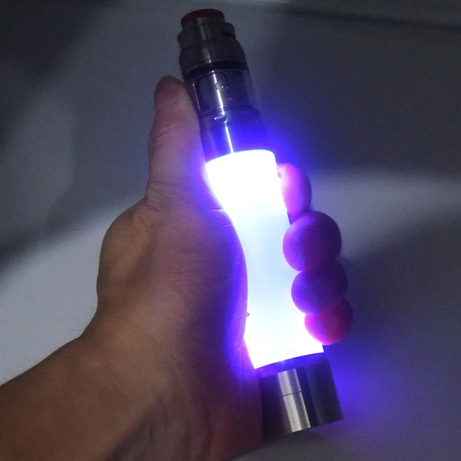 

LED Tube Mod with qp JuggerKnot mini rta 18650 battery MOD ACE Chip USAGE Protection High Electrical Conductivity PC Tube kit