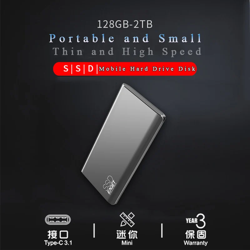  EAGET M1 Solid State DriveType-C 31 Interface SSD 128GB 256GB 512GB 1TB Externe Solide state Drive