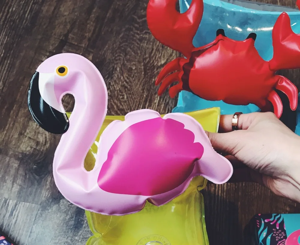 1 пара детский надувной браслет Фламинго|swimming flamingo|child inflatablewater toys inflatable |